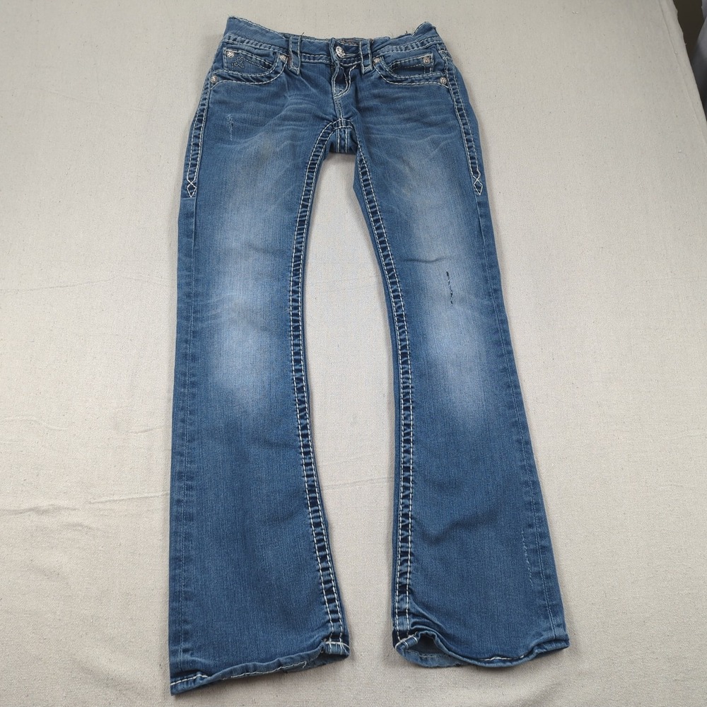 Rock Revival Jeans Womens 26 Blue Noelle Boot Cut Embroidered Bling